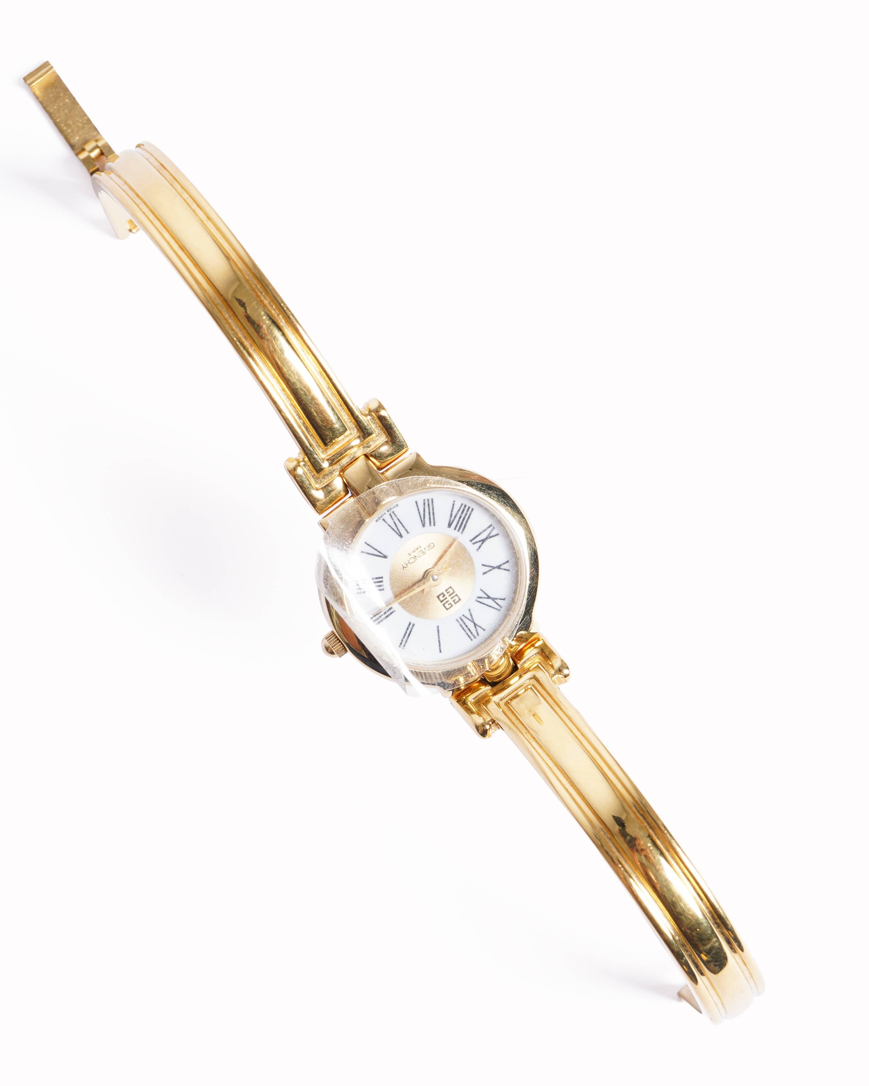 Vintage Givenchy Stainless Steel Gold Plated Made In Swiss 1990 Watch