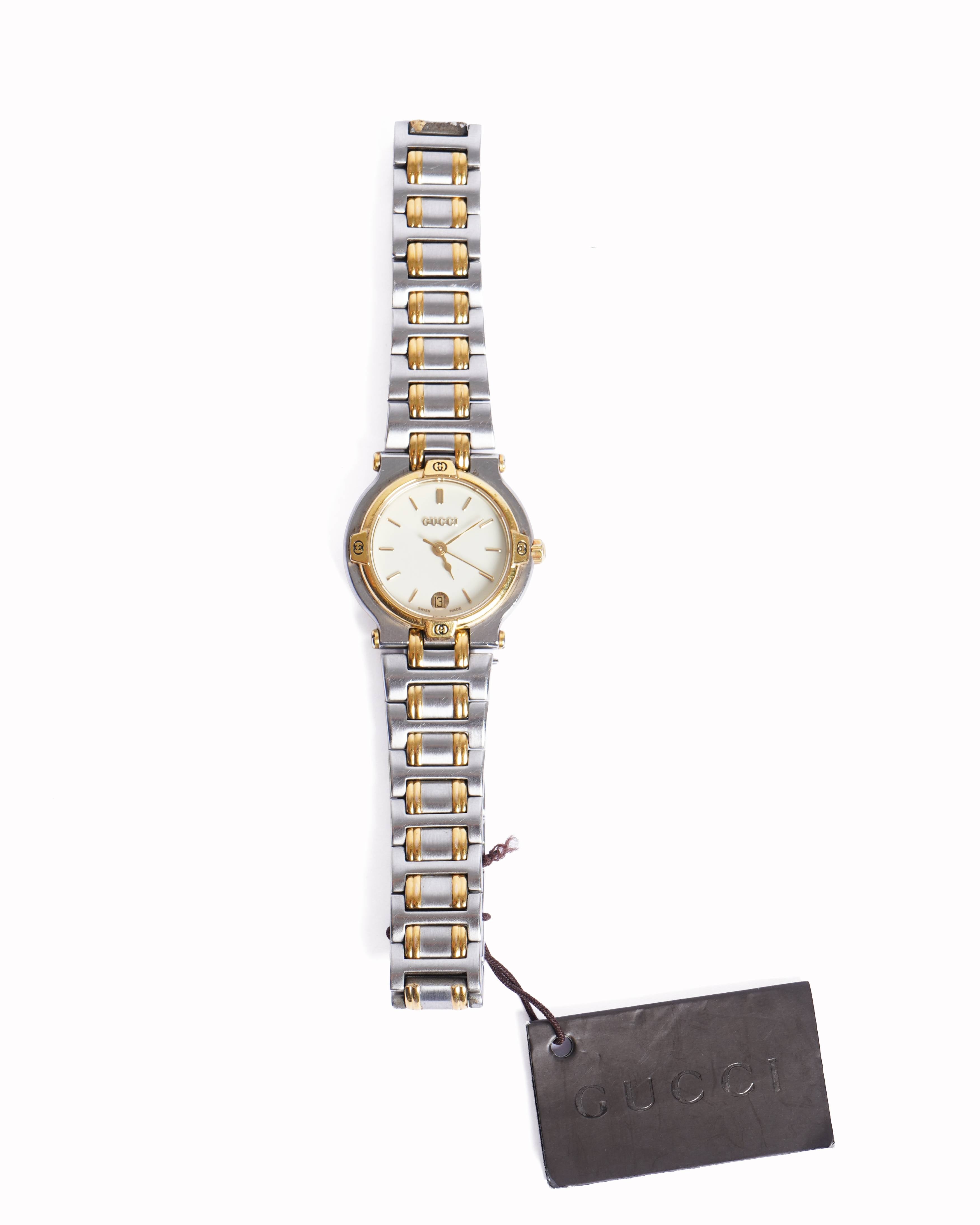 Vintage Gucci Watch Gold Plated Accent