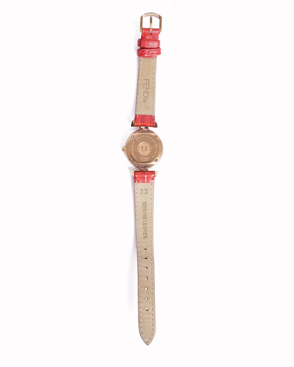 Vintage Fendi Leather Gold Plated Watch