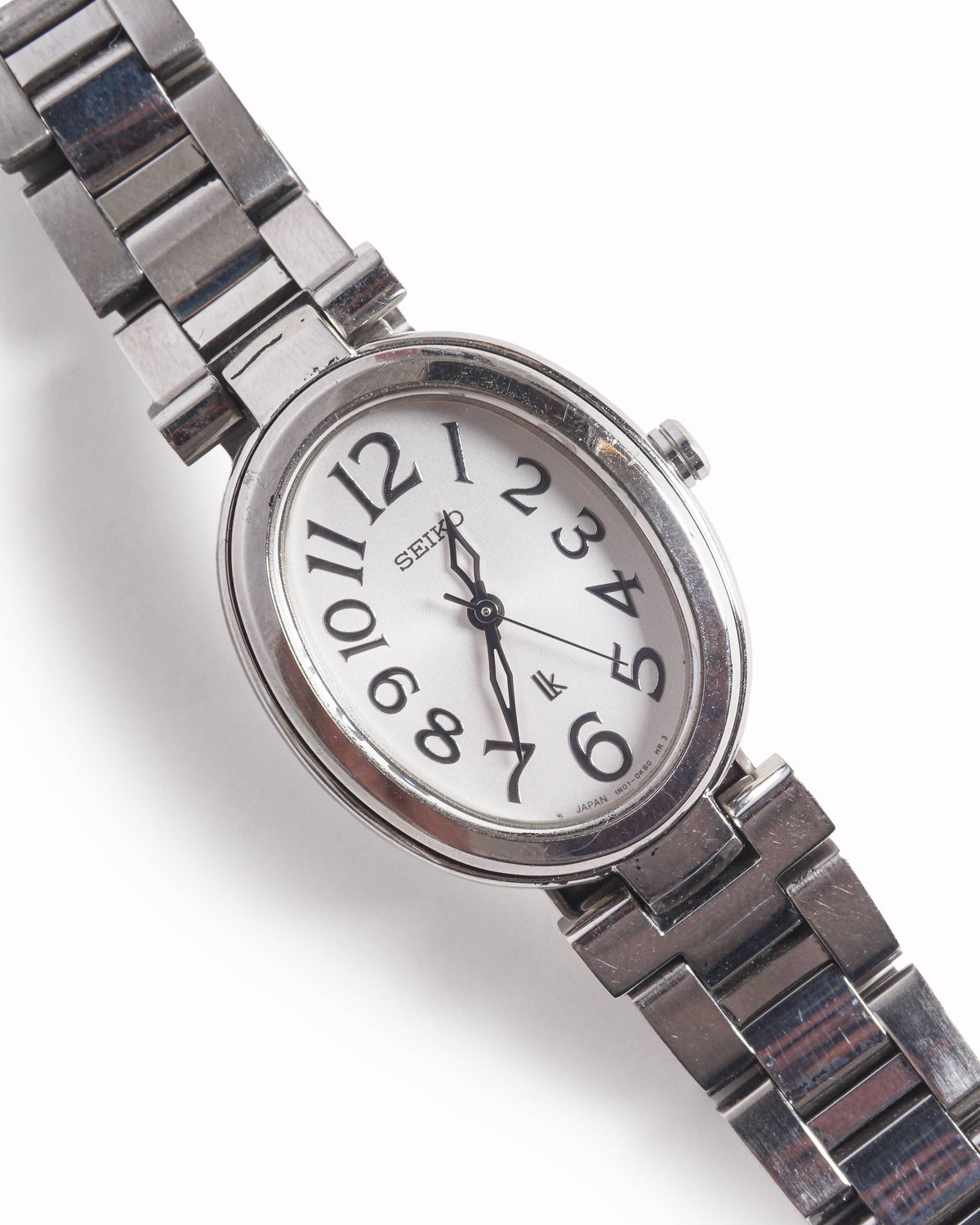 Vintage Seiko Silver-Tone Oval Dial Watch