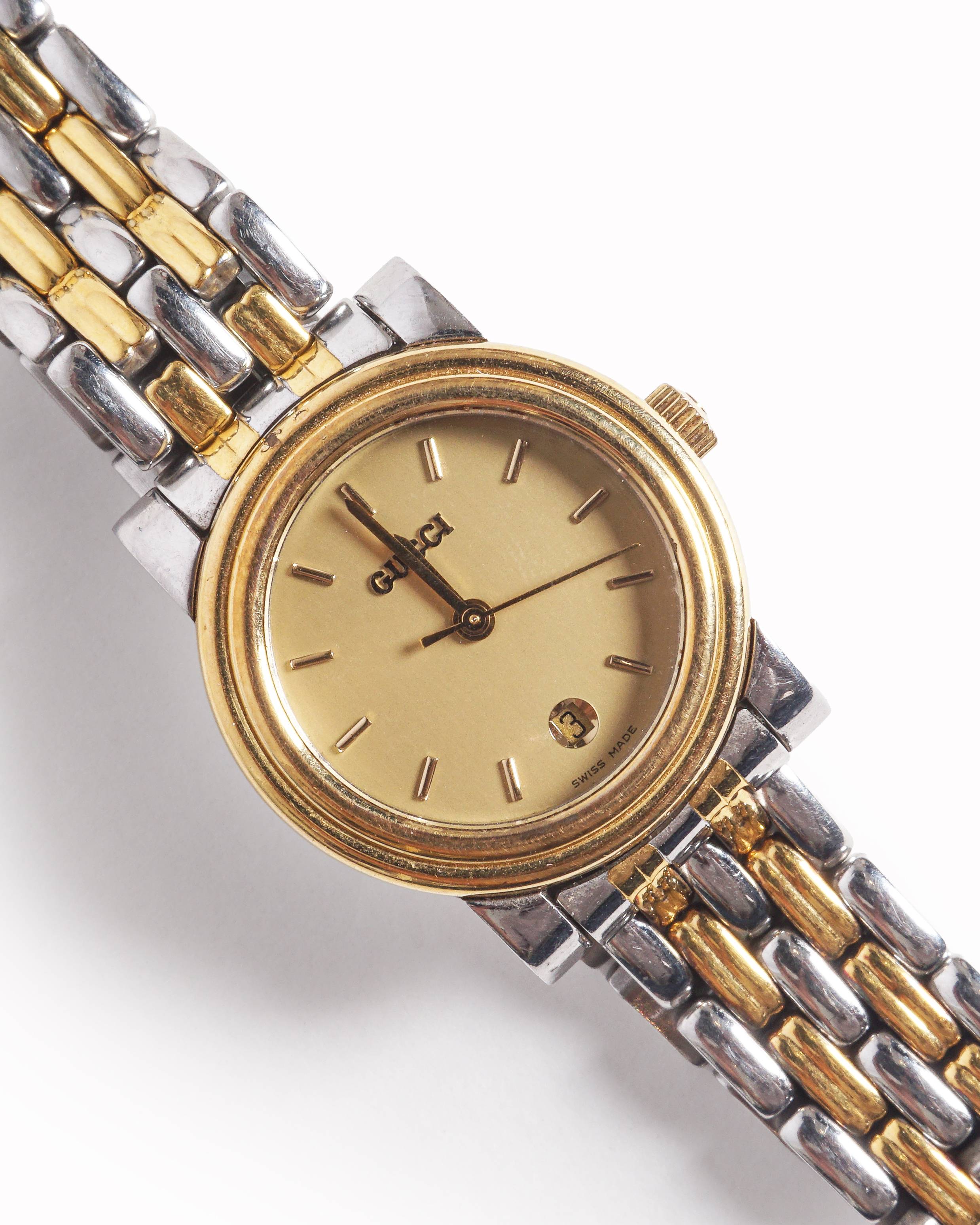 Vintage Gucci 1990s Two-Tone Dial Watch