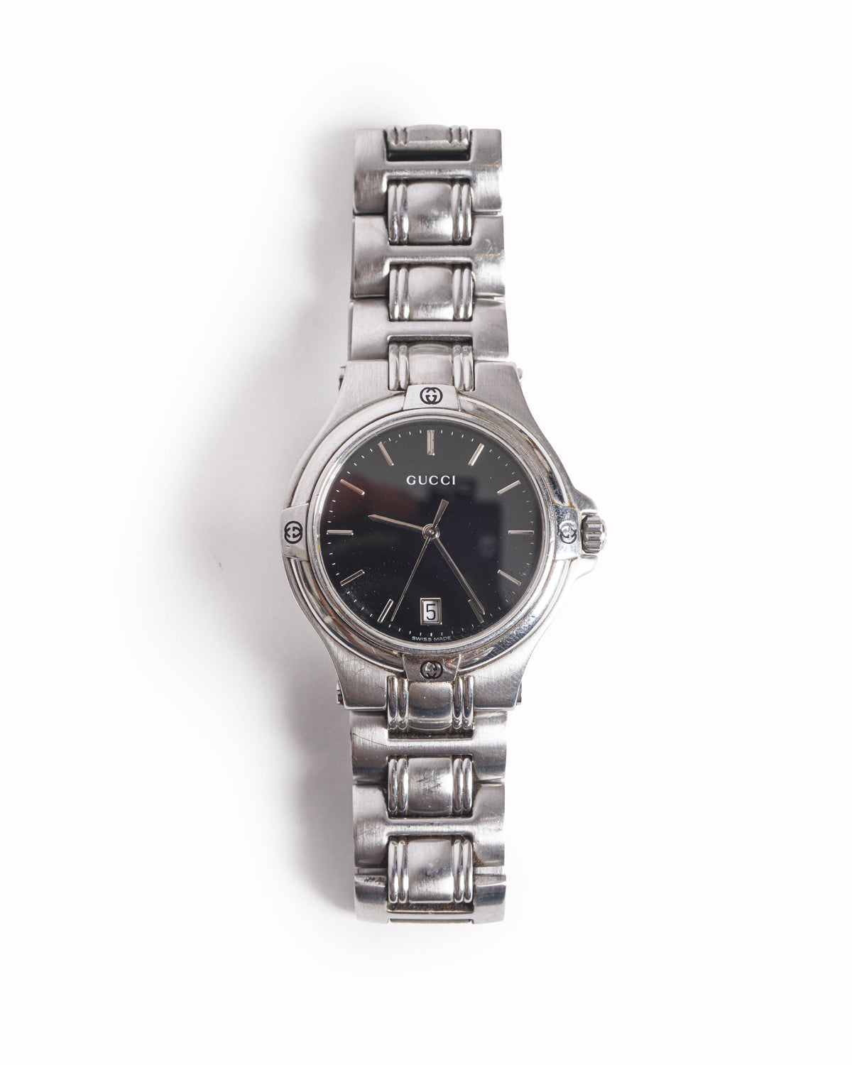 Vintage Gucci Swiss Made Silver-Tone Stainless Steel Watch