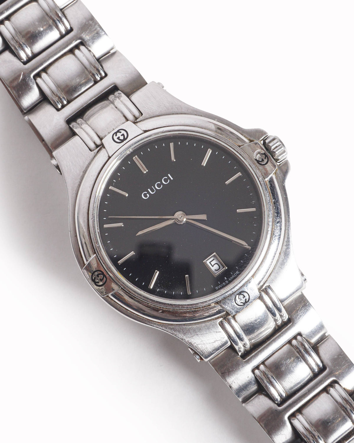 Vintage Gucci Swiss Made Silver-Tone Stainless Steel Watch