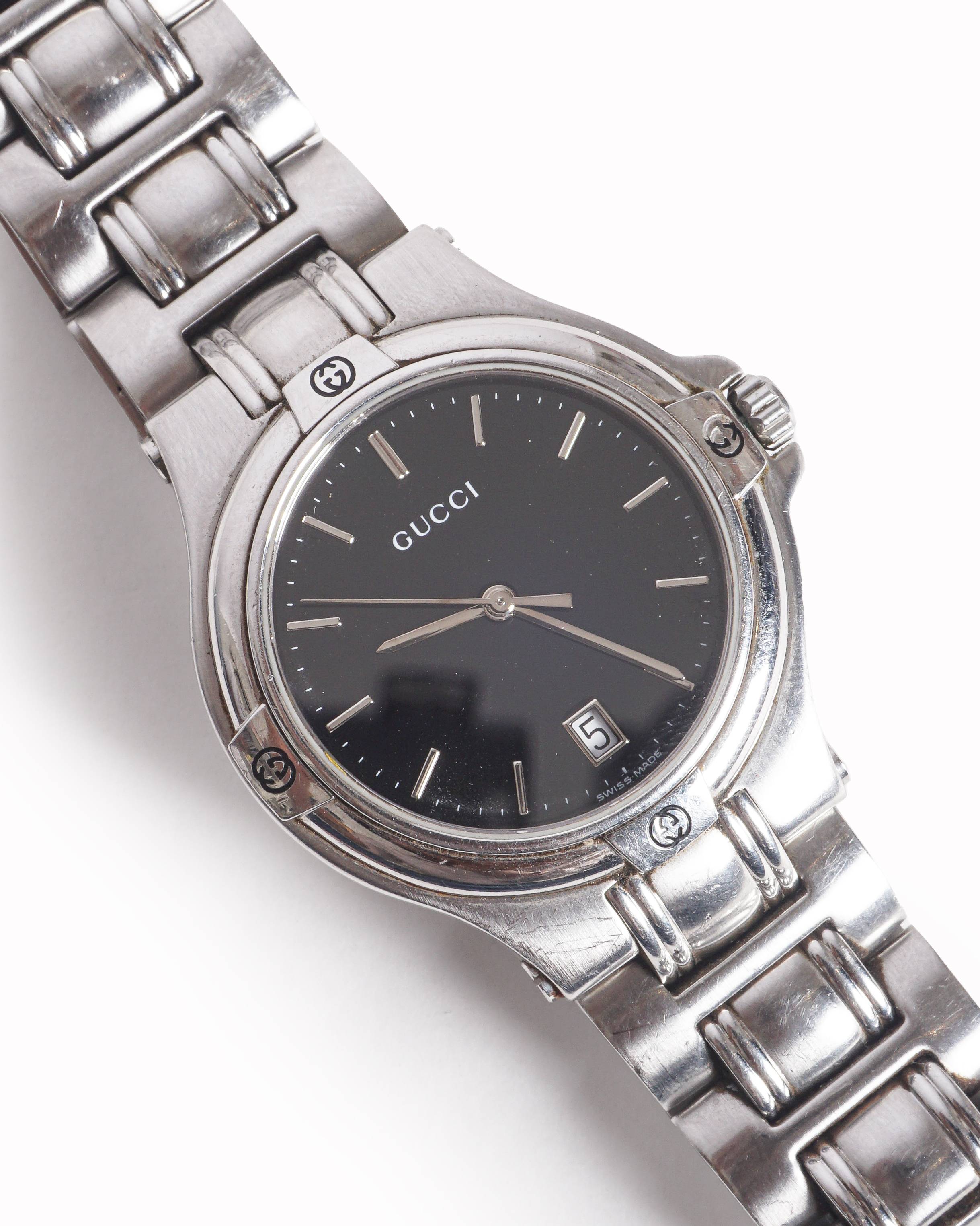 Vintage Gucci Swiss Made Silver-Tone Stainless Steel Watch