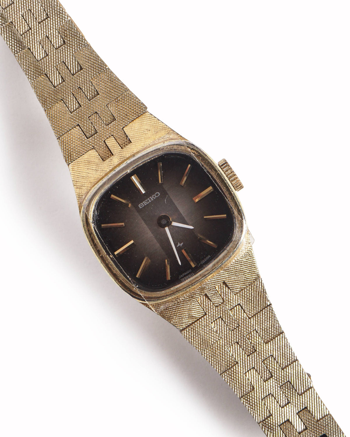 Vintage Seiko Gold-Tone Integrated Bracelet Watch
