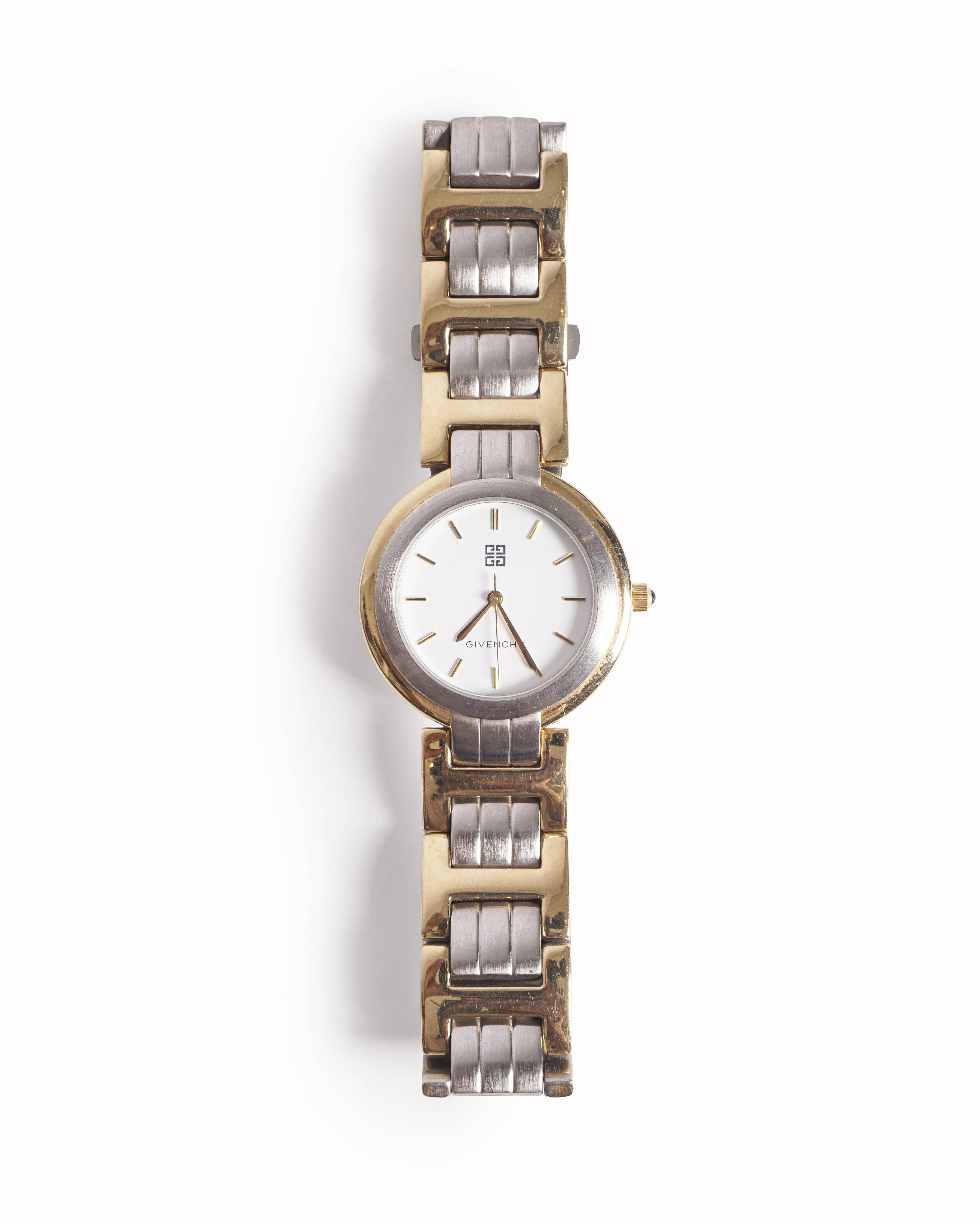 Vintage Givenchy Swiss Made Two-Tone Gold-Plated Watch