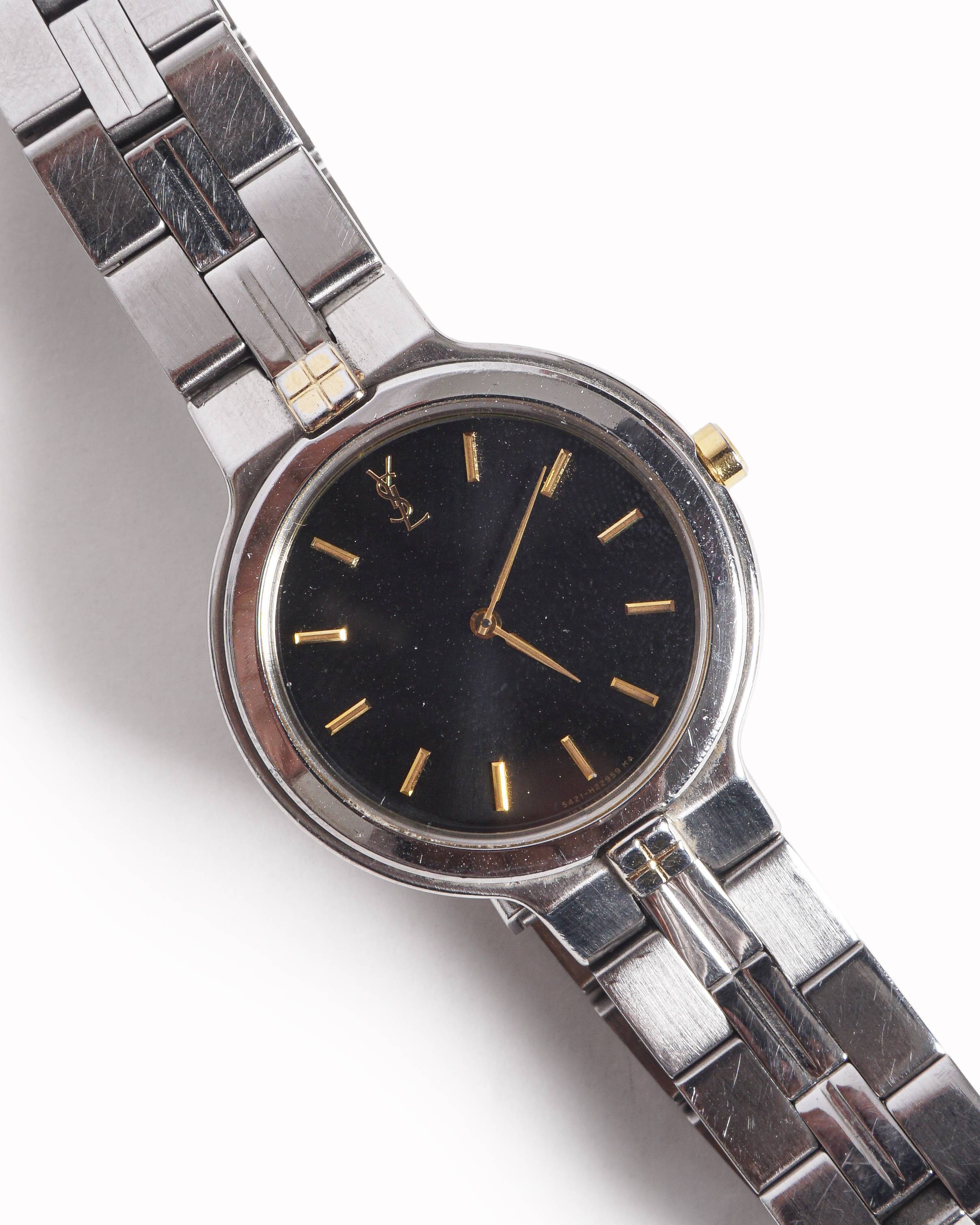 Vintage Yves Saint Laurent 1990s Silver-Tone Watch
