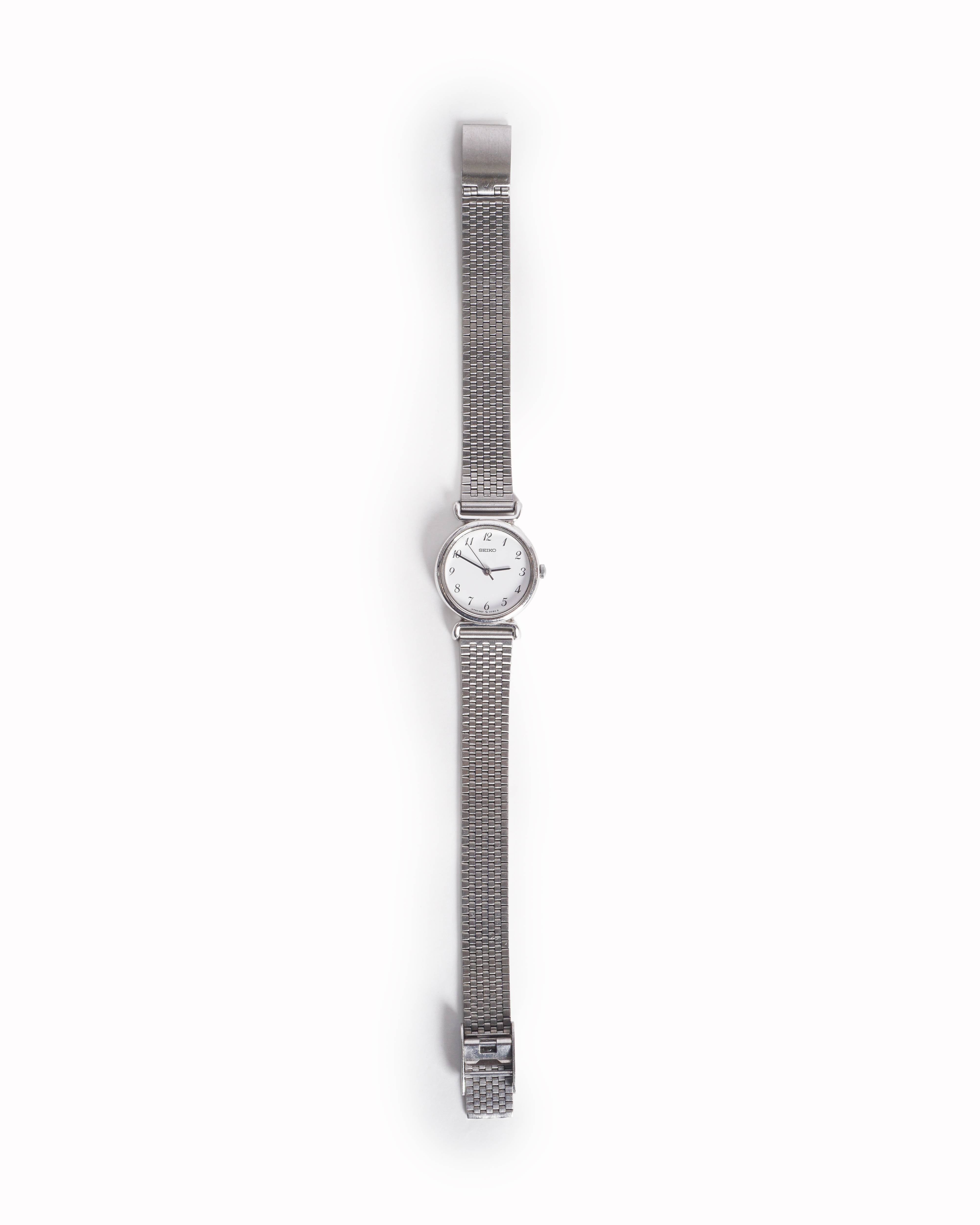 Vintage Seiko Silver-Tone Mesh Bracelet Watch