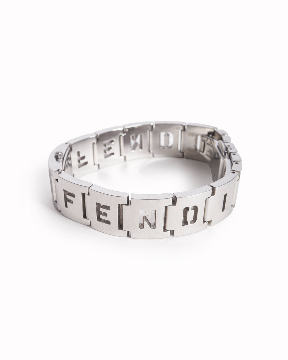 Vintage Fendi Swiss Made Silver-Tone Logo Cutout Watch