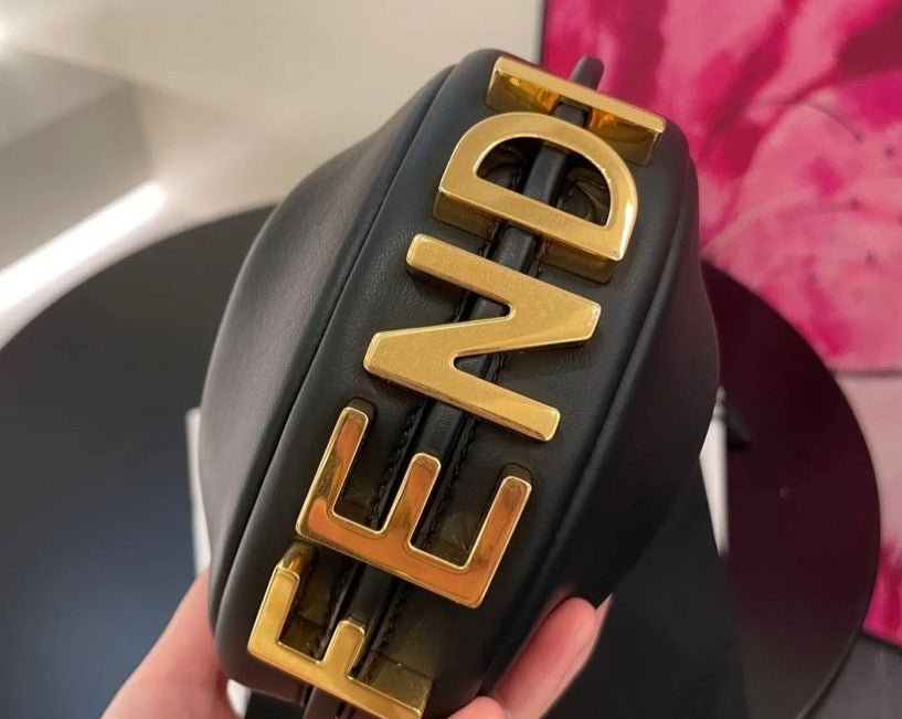 Fendi Fendigraphy Mini Black Leather Bag