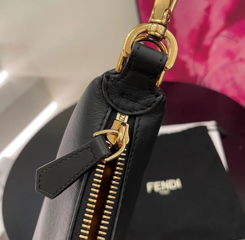 Fendi Fendigraphy Mini Black Leather Bag