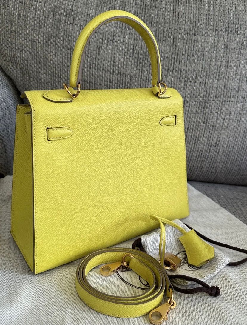 Hermes Kelly 25 In Lime