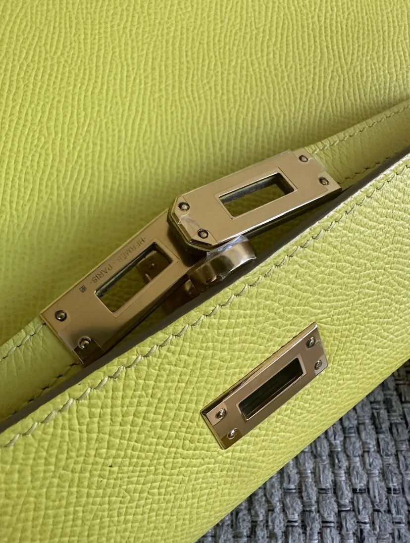 Hermes Kelly 25 In Lime