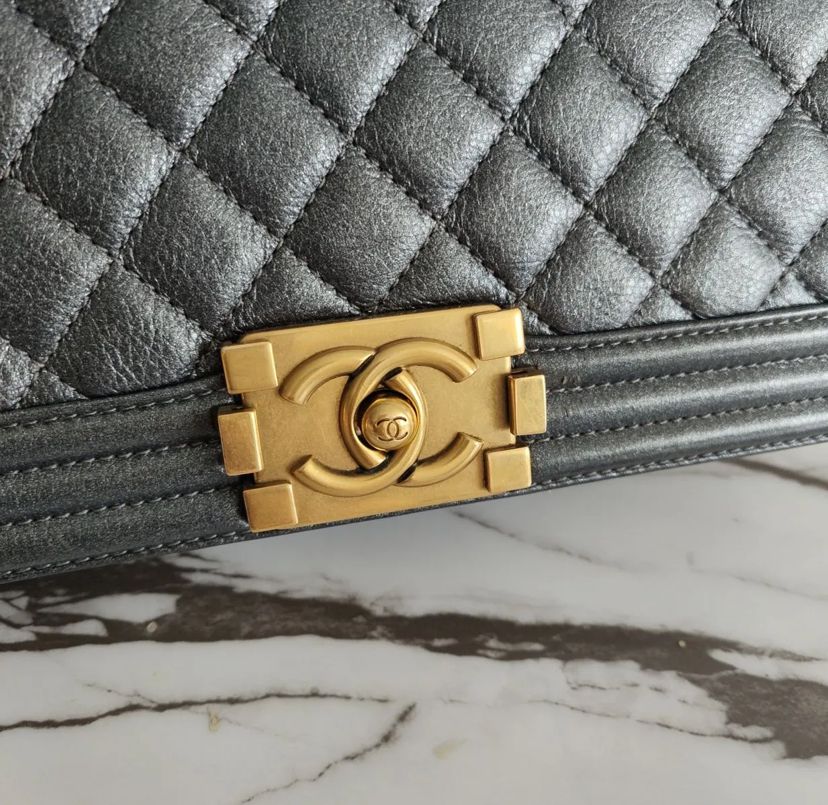 Chanel Le boy in Black with gold hardware