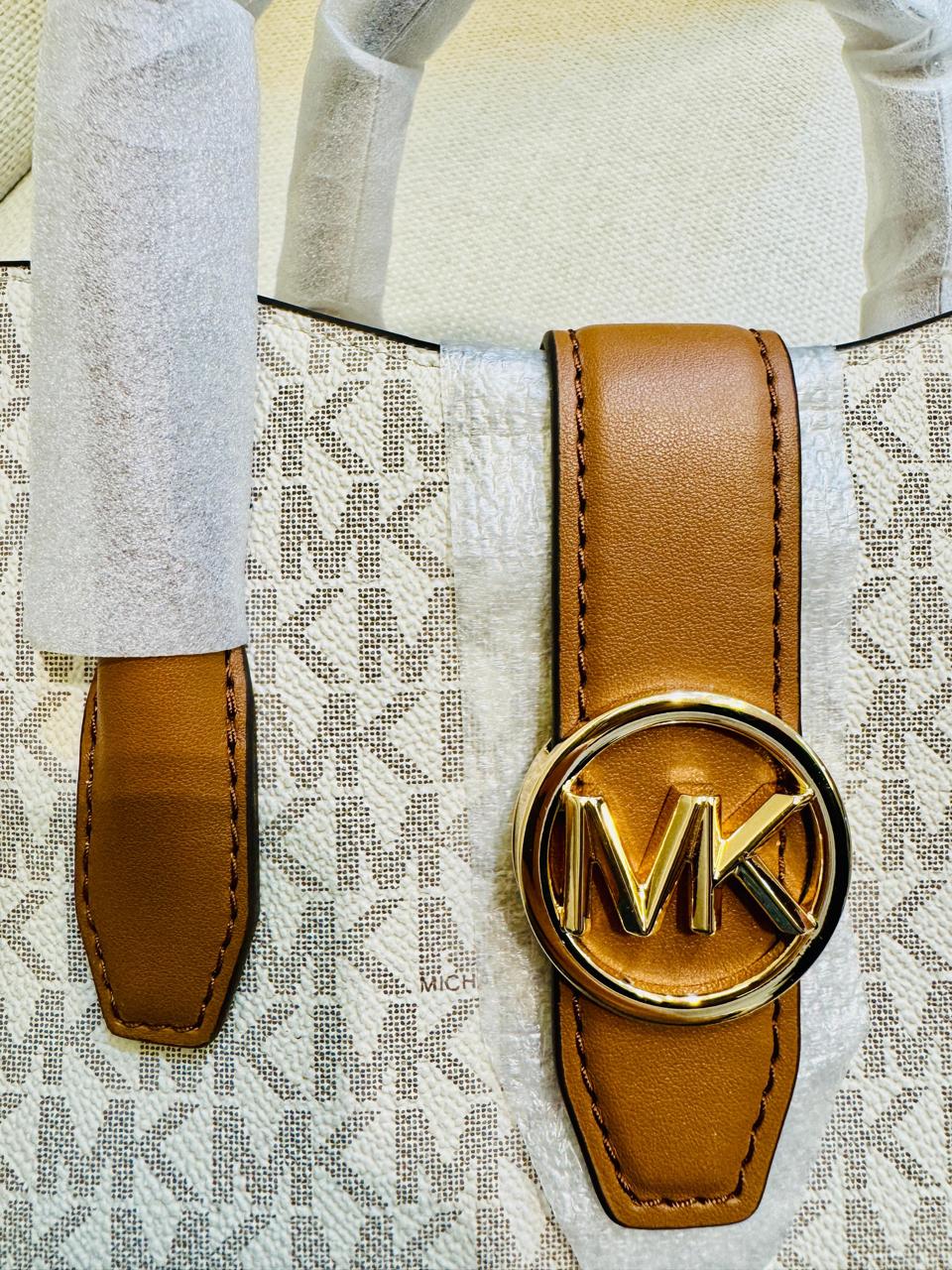 New MK Gabby Signature Print Satchel