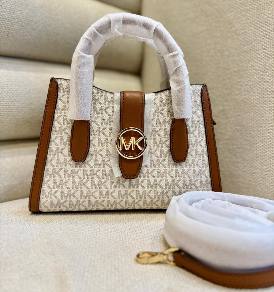 New MK Gabby Signature Print Satchel