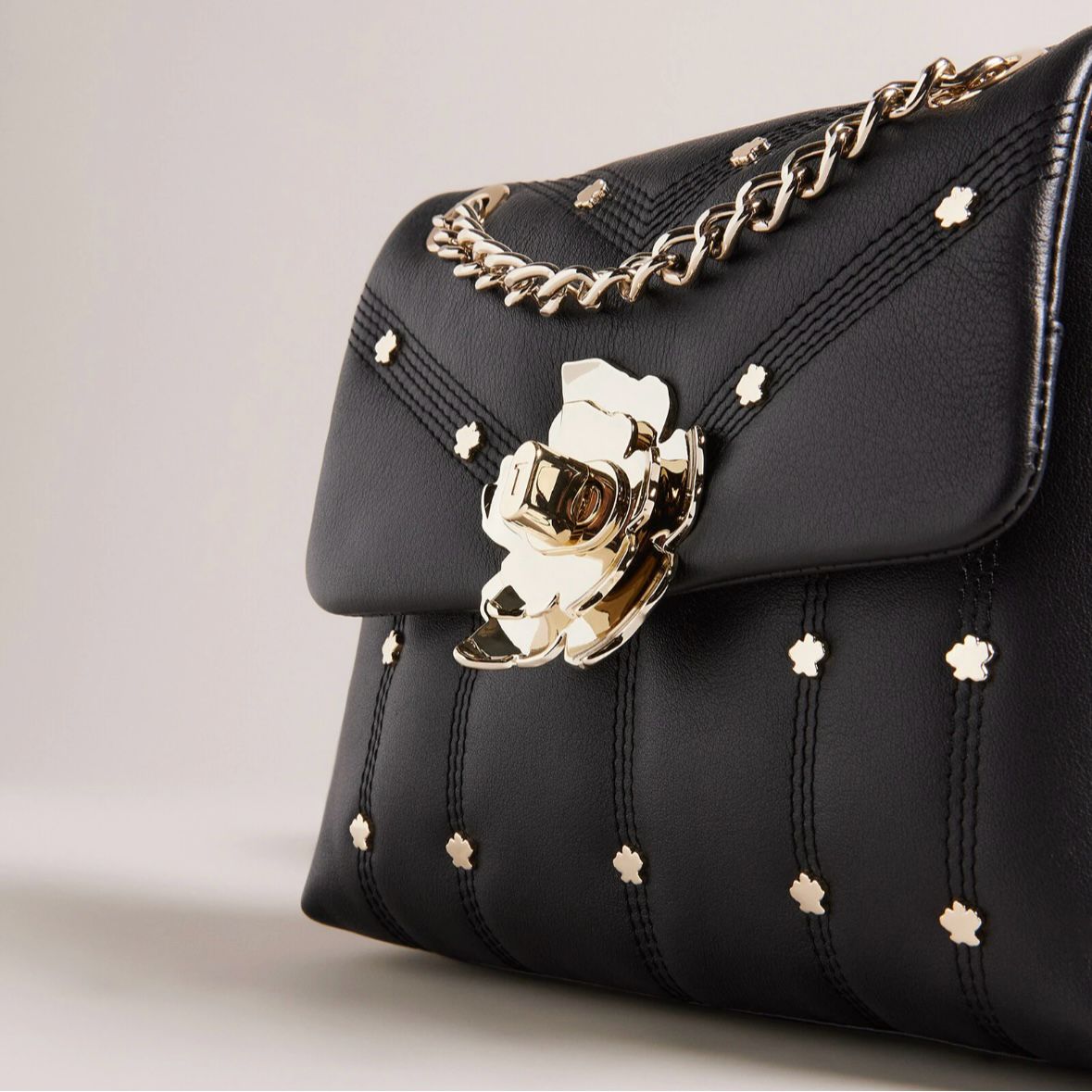 Ted Baker Ayalisa Studded Leather Puffer Crossbody Bag