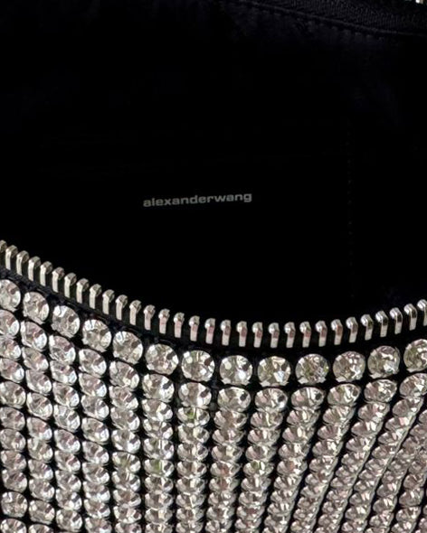 Alexander Wang Heiress Soft Bag In Rhinestone Mesh