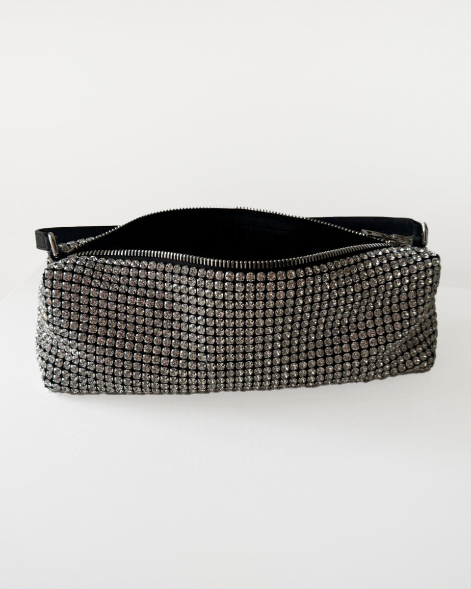 Alexander Wang Heiress Soft Bag In Rhinestone Mesh