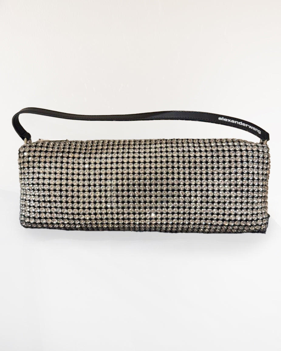 Alexander Wang Heiress Soft Bag In Rhinestone Mesh