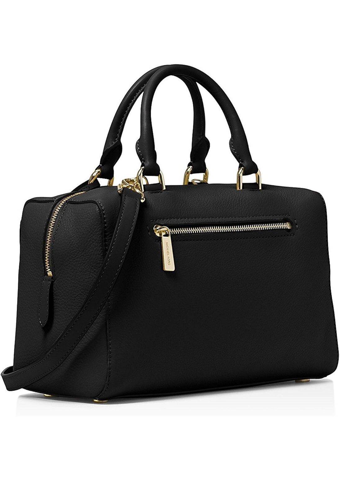 Michael Kors black leather top handle bag