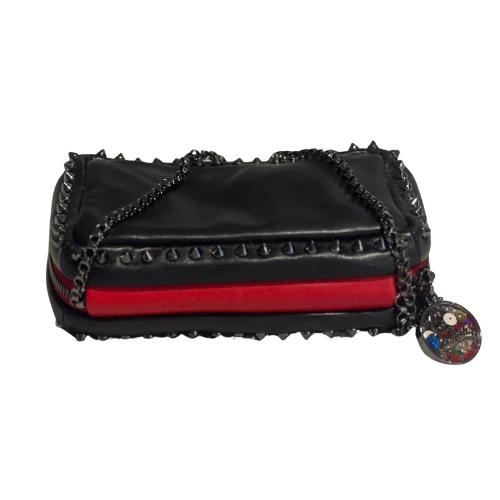 New Christian louboutin spiked black shoulder bag