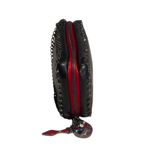 New Christian louboutin spiked black shoulder bag