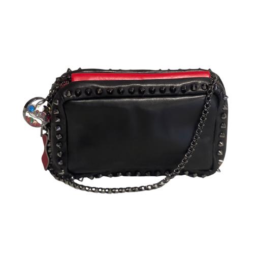 New Christian louboutin spiked black shoulder bag