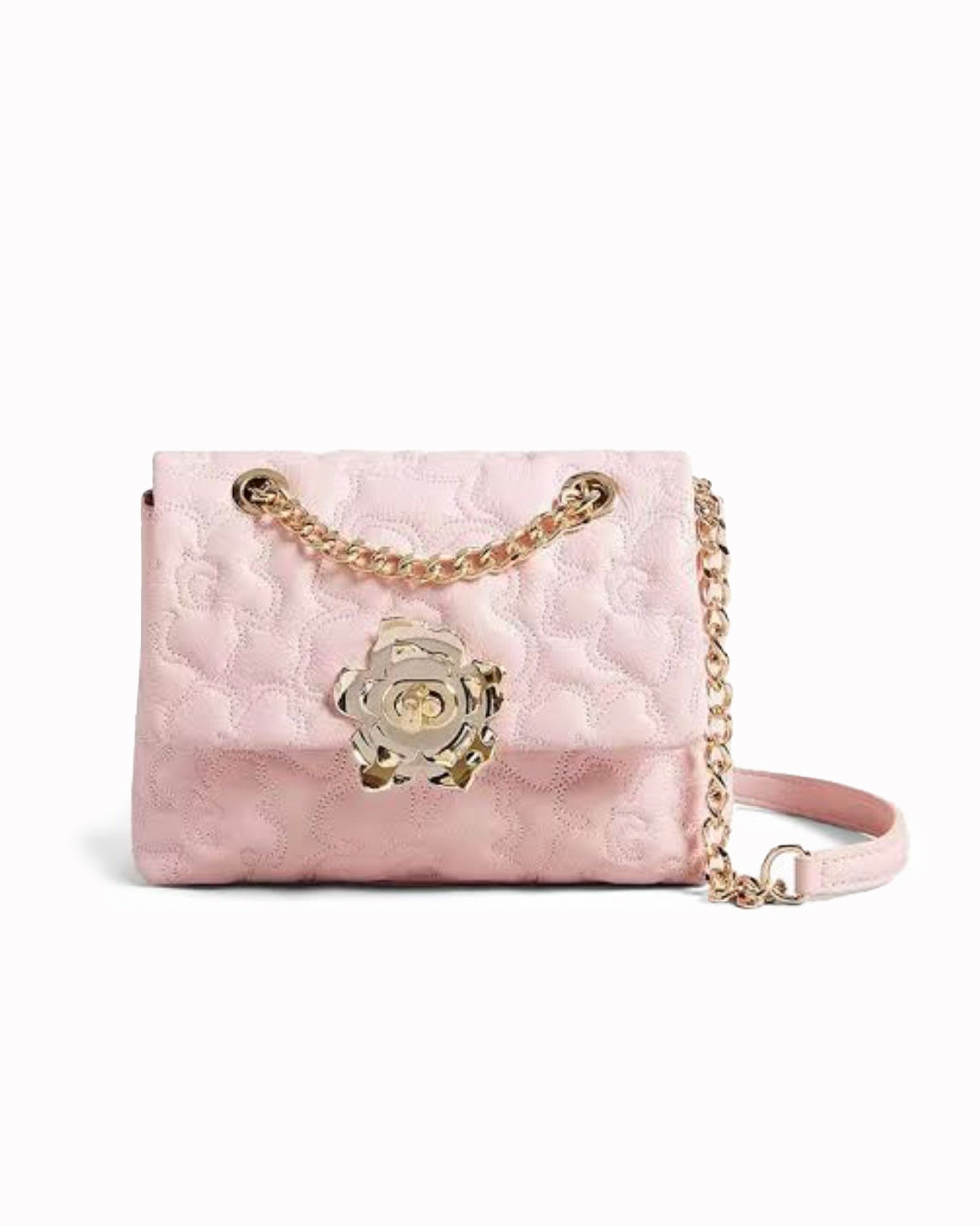 Ted Baker Pink Leather Quiletd Crossbody Bag