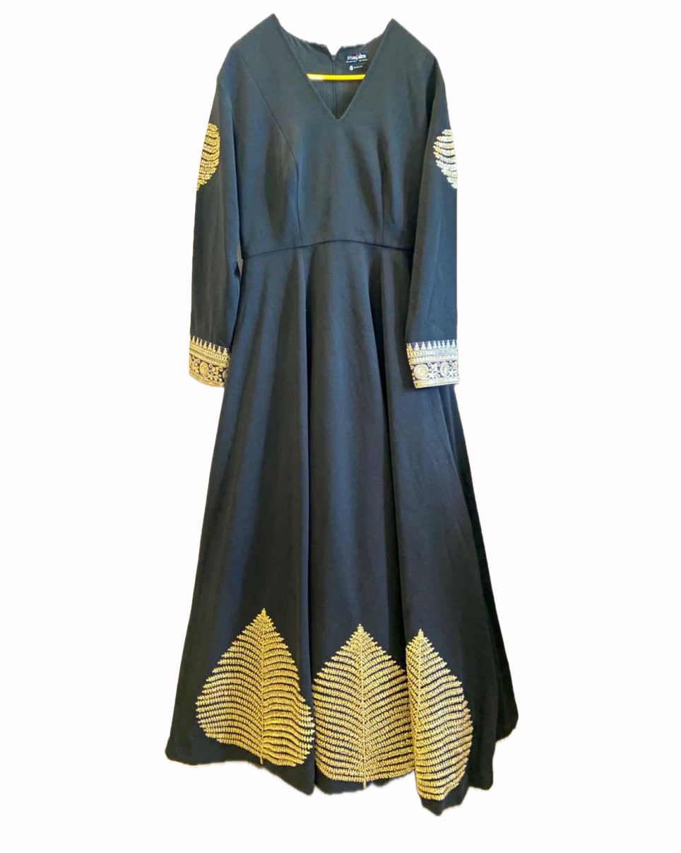 Masaba black and golden embroidered Gown
