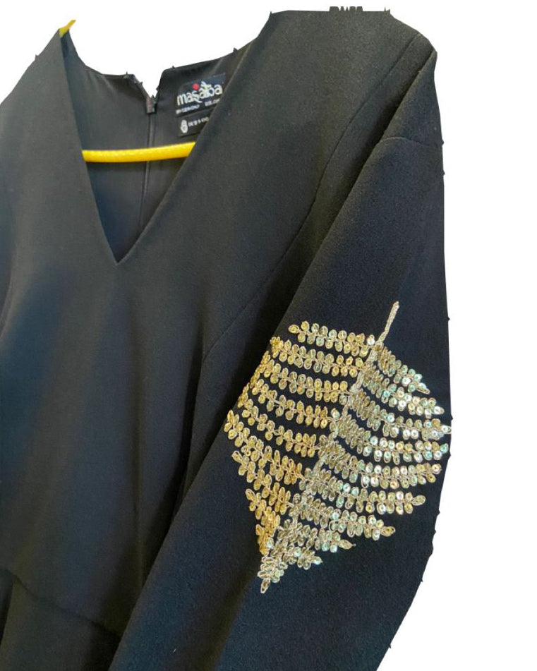 Masaba black and golden embroidered Gown