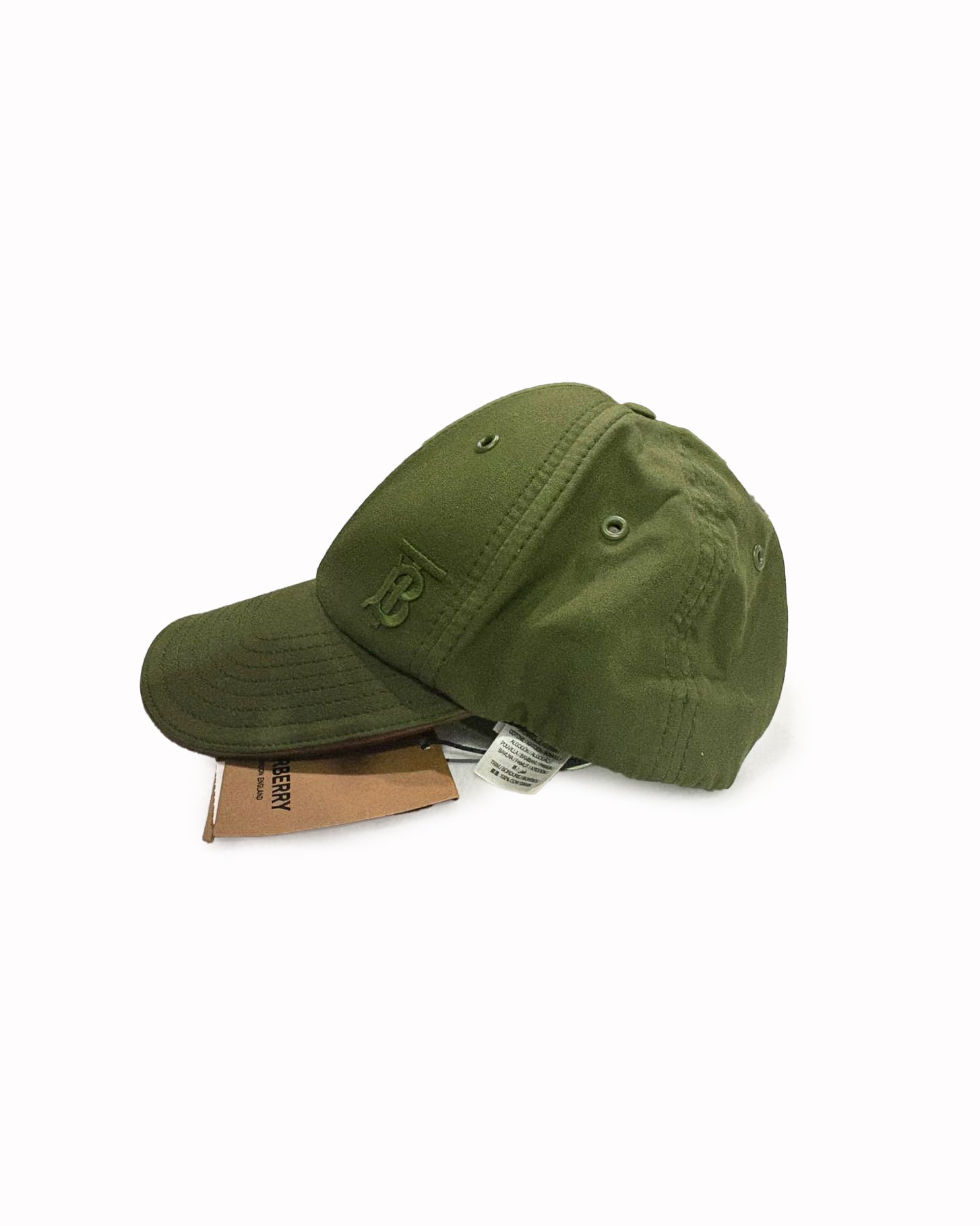 Burberry Olive Green TB Monogram Baseball Cap