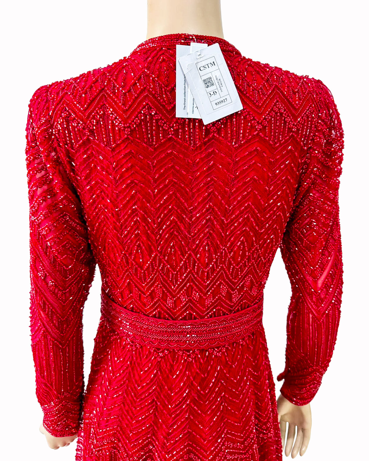 Ritika Mirchandani Red Beaded Embroidered Jacket Anarkali Set