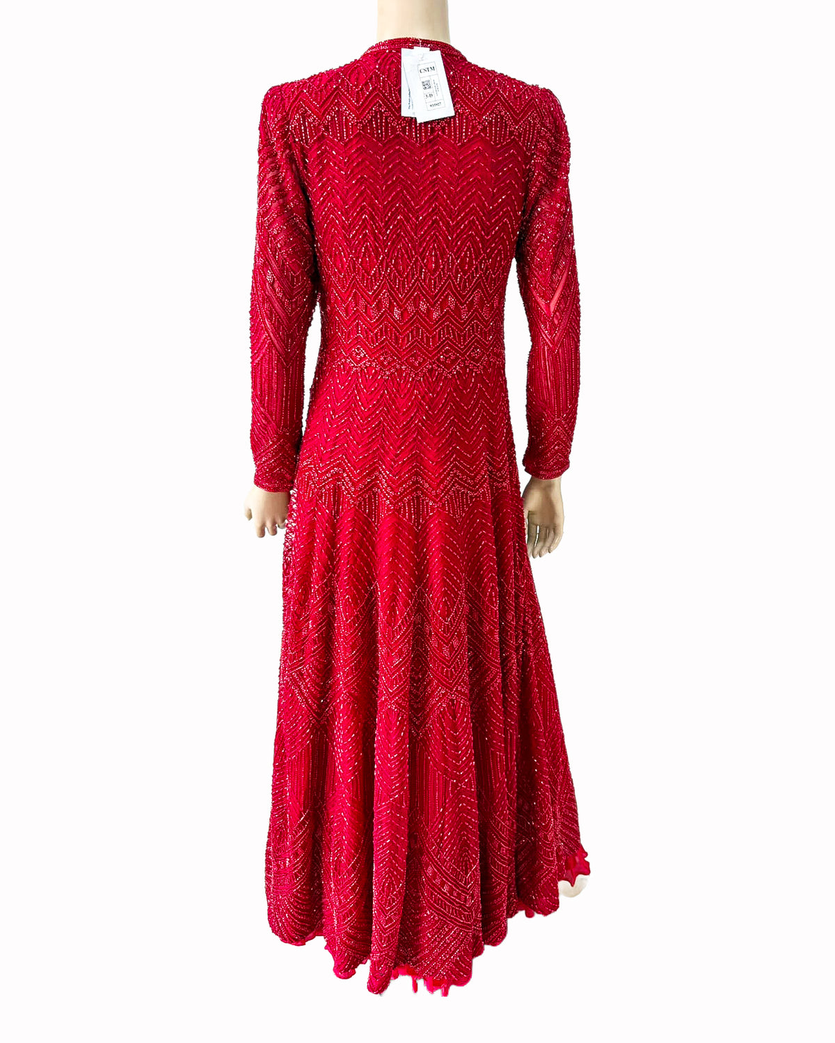 Ritika Mirchandani Red Beaded Embroidered Jacket Anarkali Set