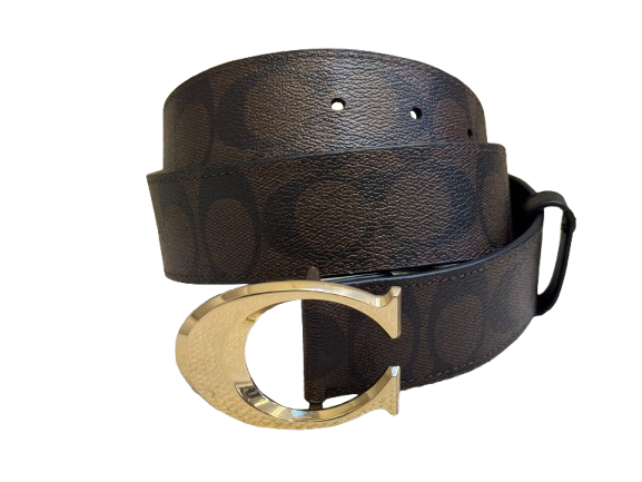 Coach Leather Belt with Gold Buckle