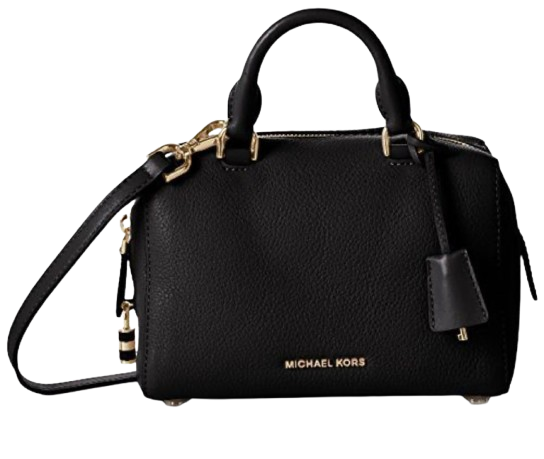 Michael Kors black leather top handle bag