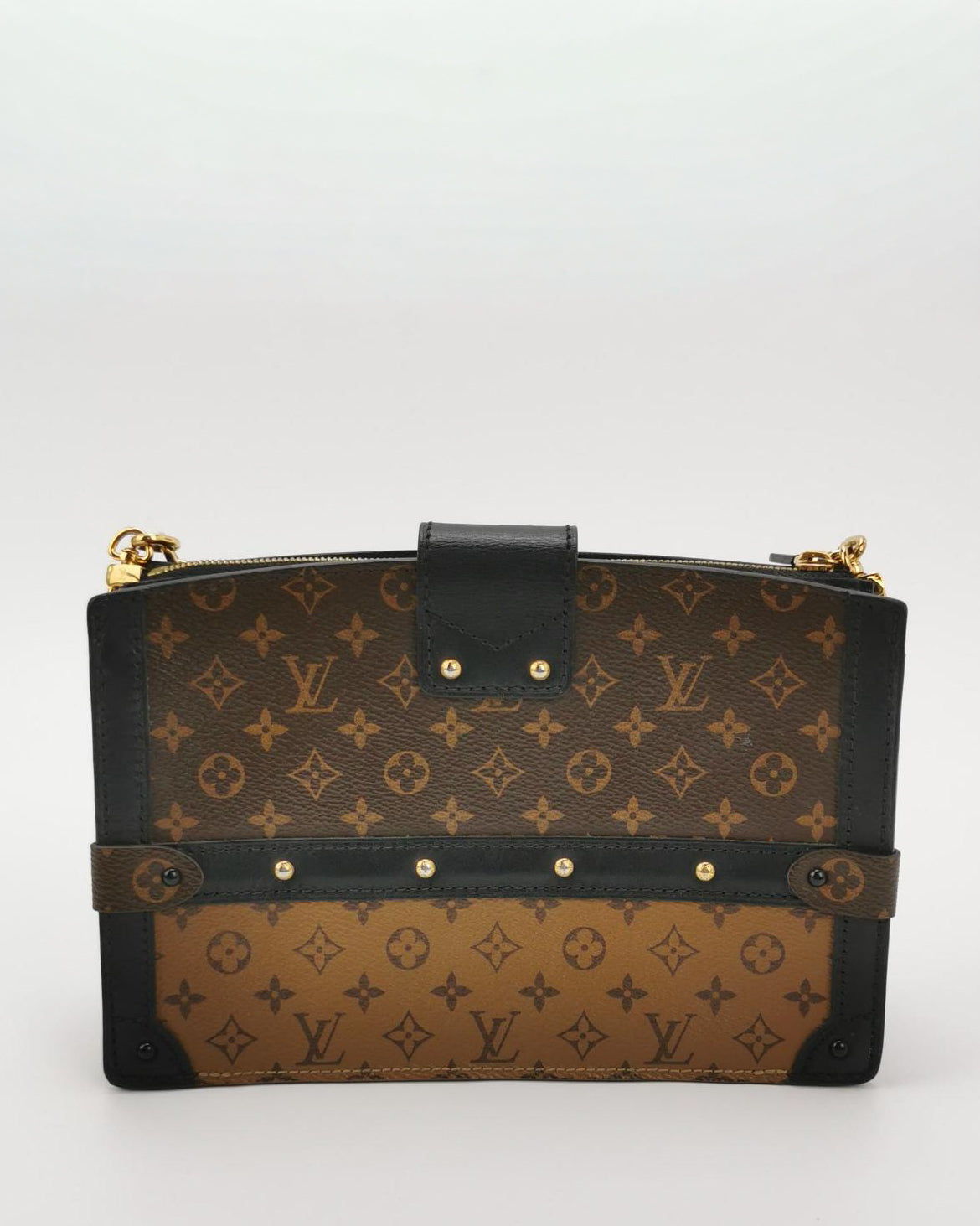 New Louis Vuitton Monogram Reverse Trunk Clutch Bag