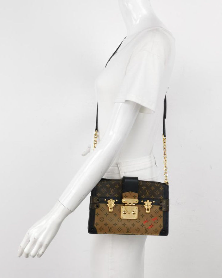 New Louis Vuitton Monogram Reverse Trunk Clutch Bag