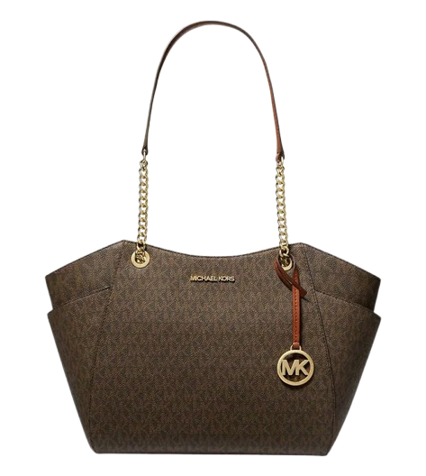New Michael Kors Brown Jet Set Large Tote In Brown