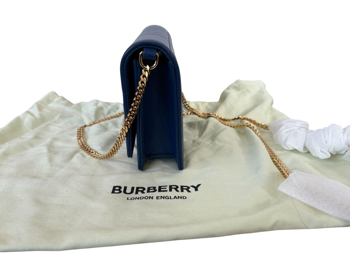 Burberry Lola Crossbody Bag In Navy Blue