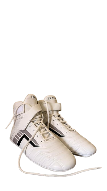 Prada Leather Lace-Up Chukka Boots