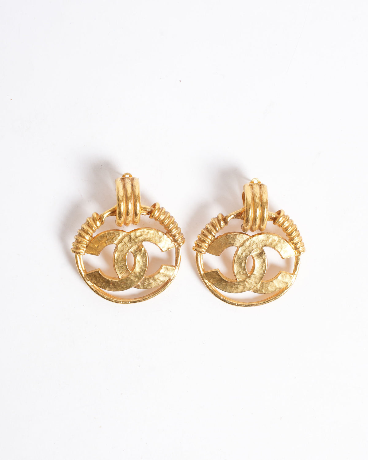 Chanel Vintage CC Logo Clip On Earrings