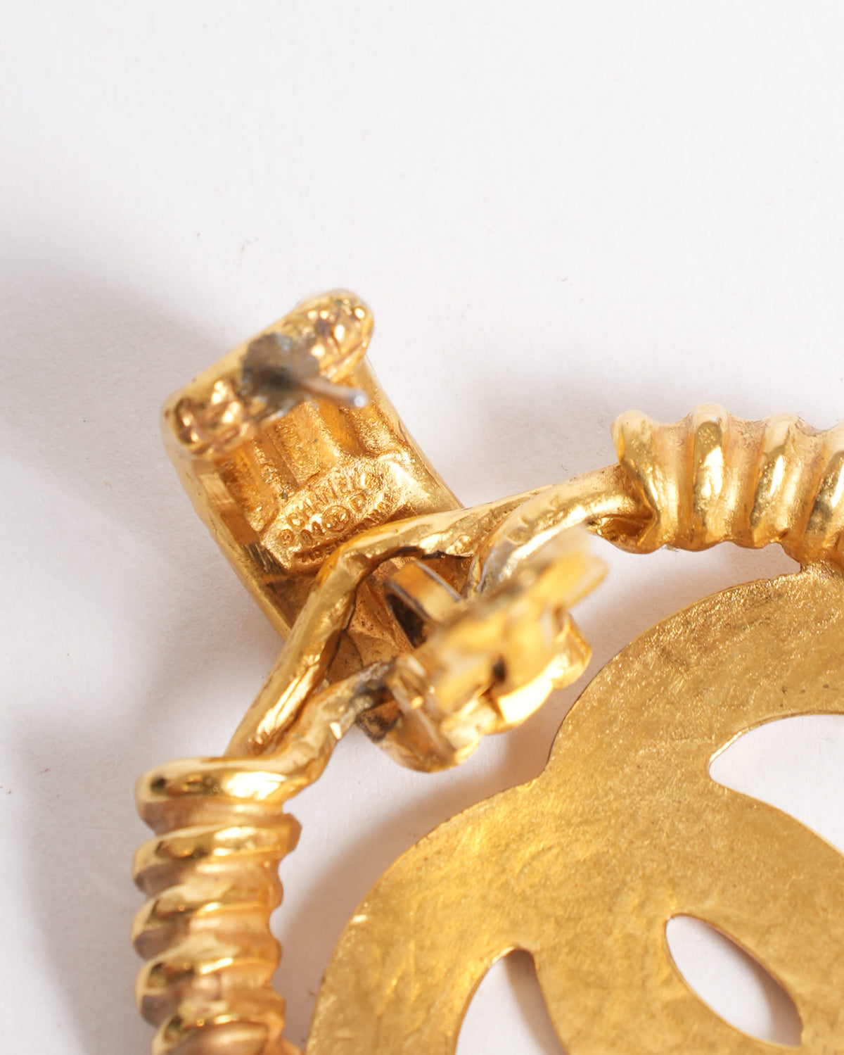 Chanel Vintage CC Logo Clip On Earrings