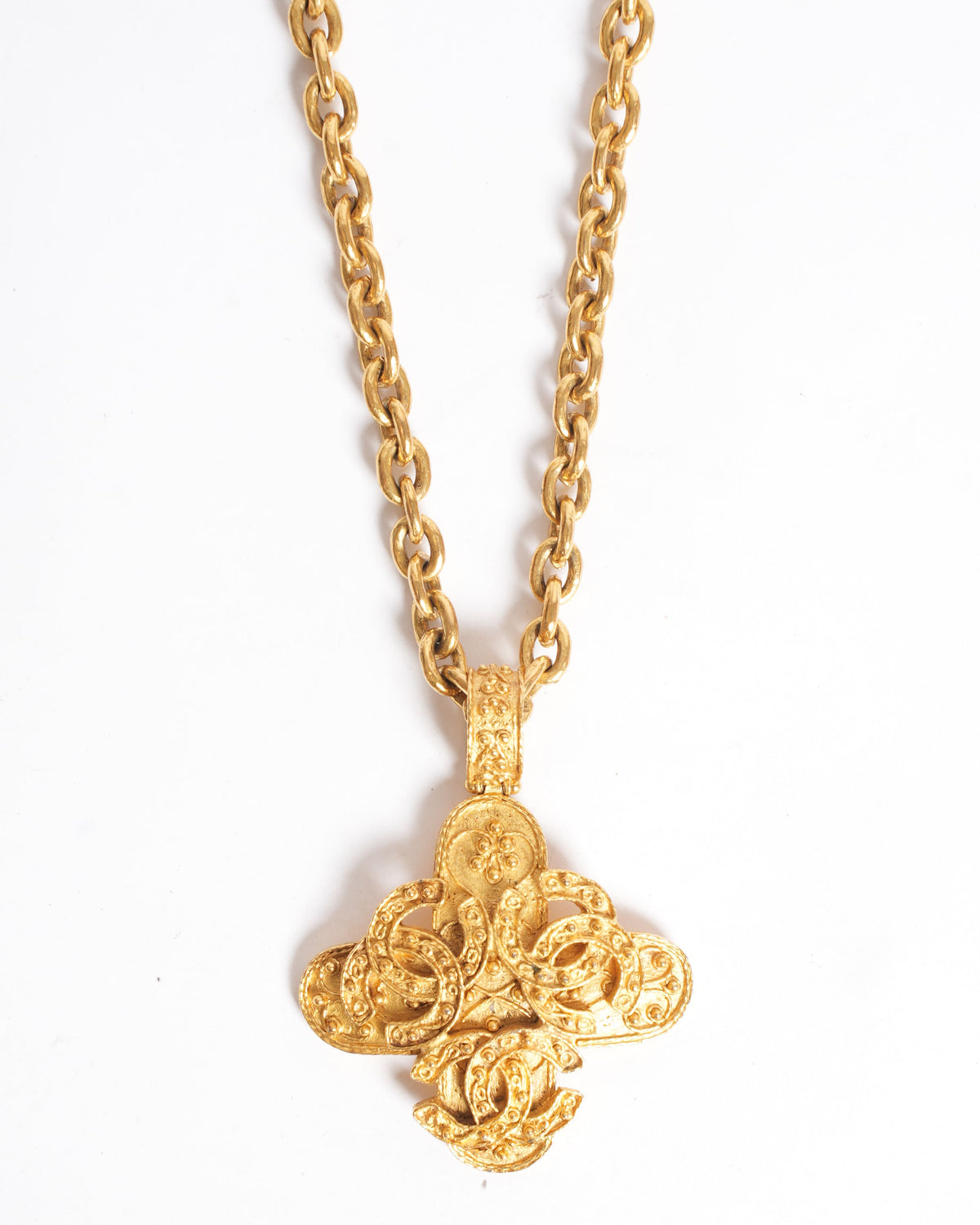 Chanel Vintage Triple CC Chain Necklace