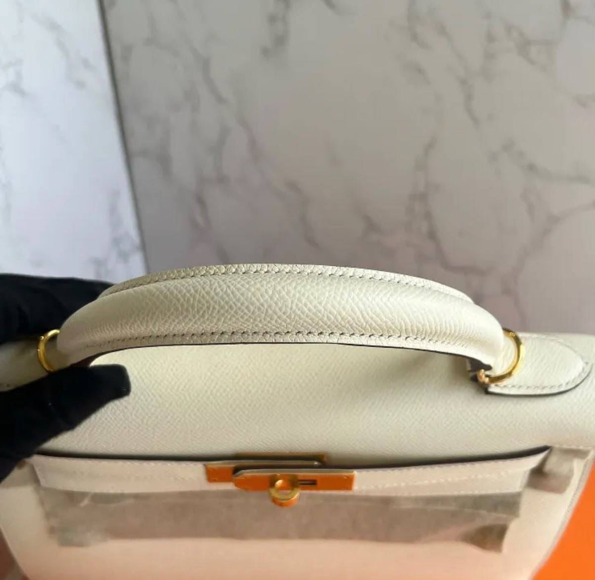 Hermes Kelly 28 Ep leather B stamp