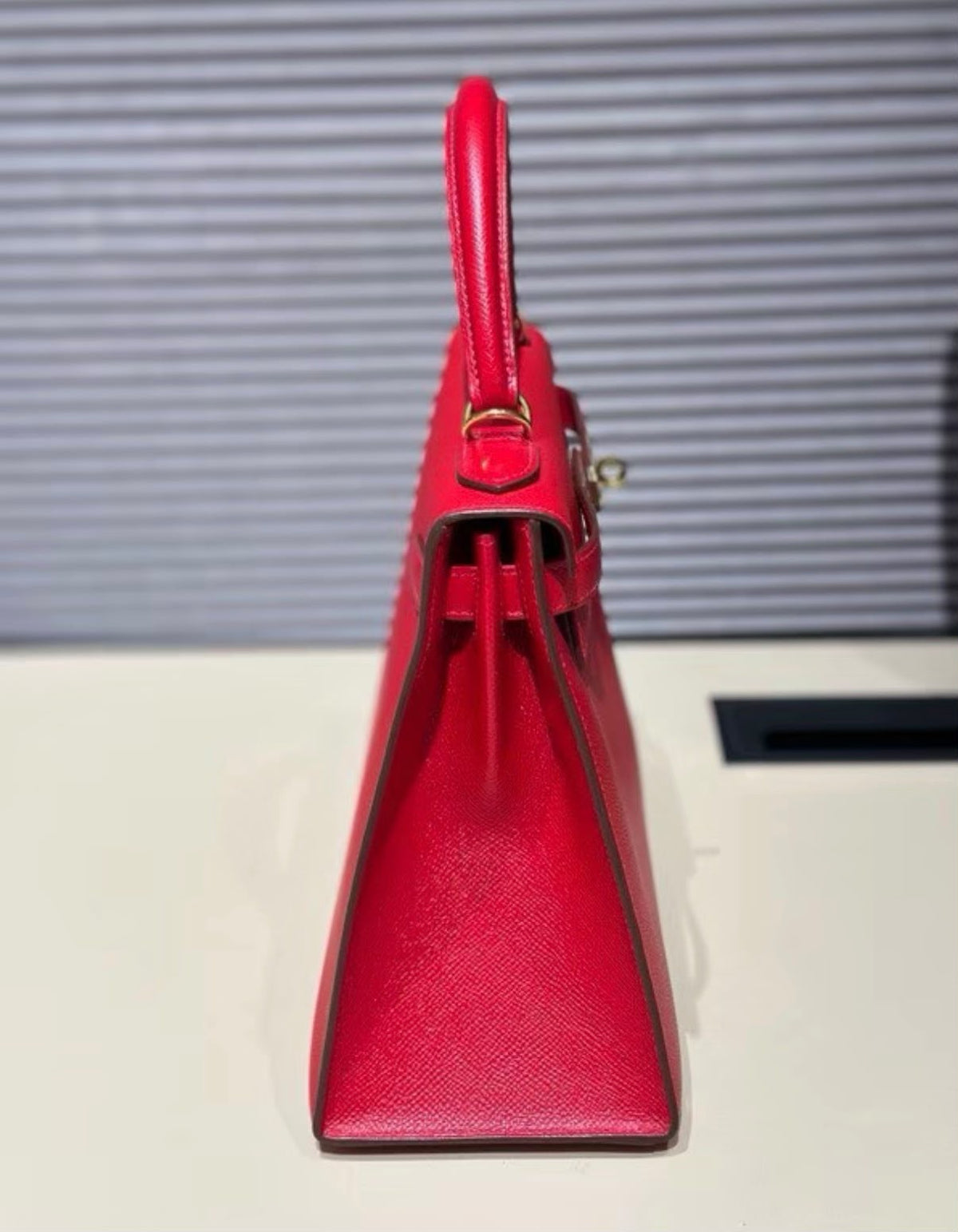 Hermes Kelly 28, Q5, ep leather x stamp