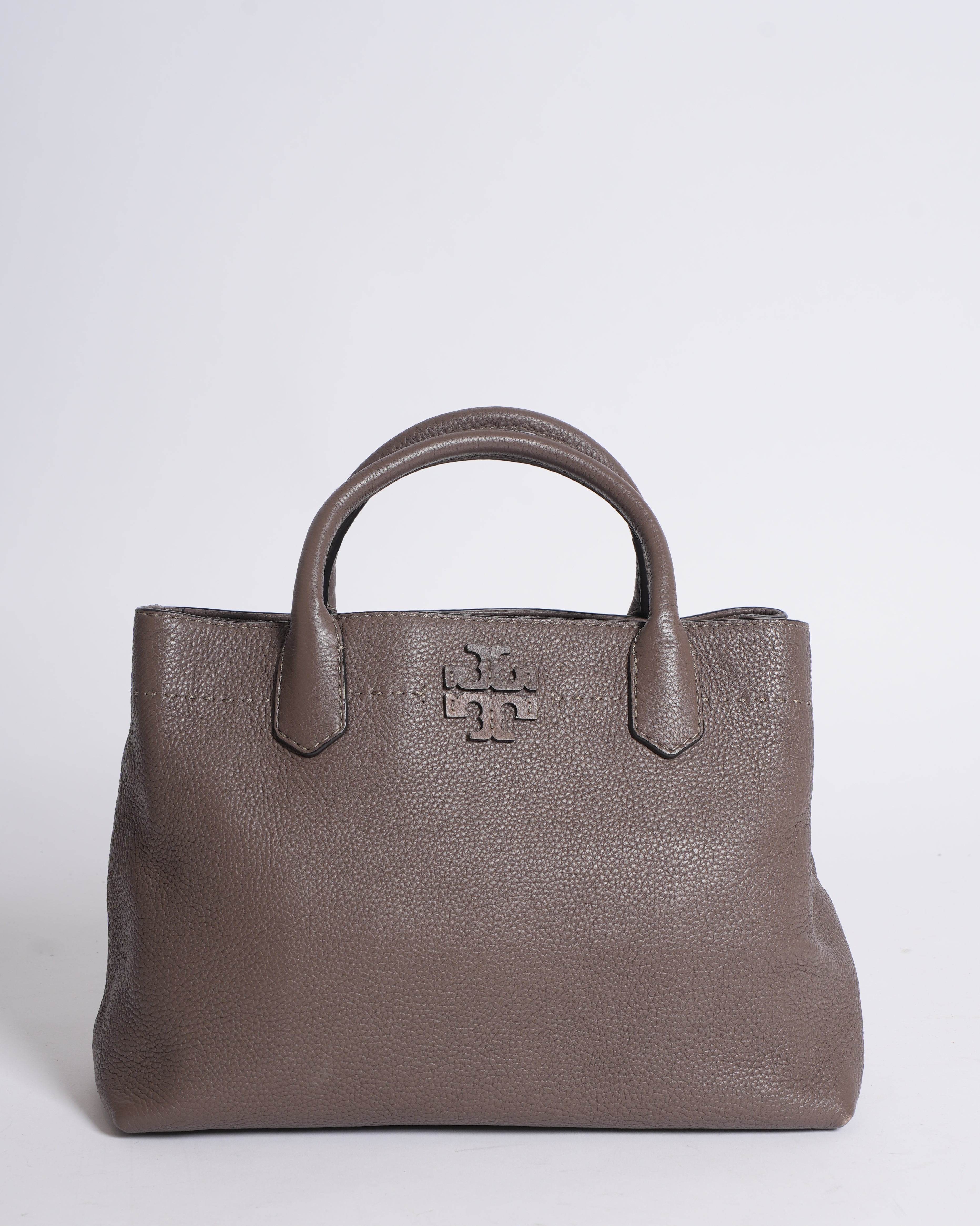 Tory Burch McGraw Satchel In Grey