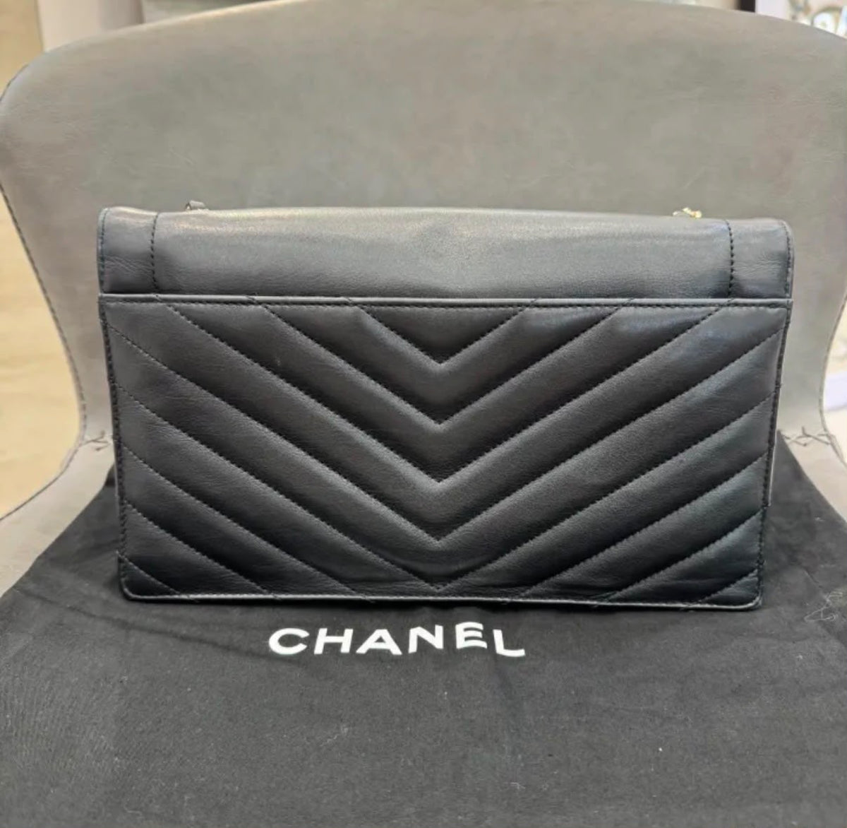Chanel Chevron Envelope Flap Bag