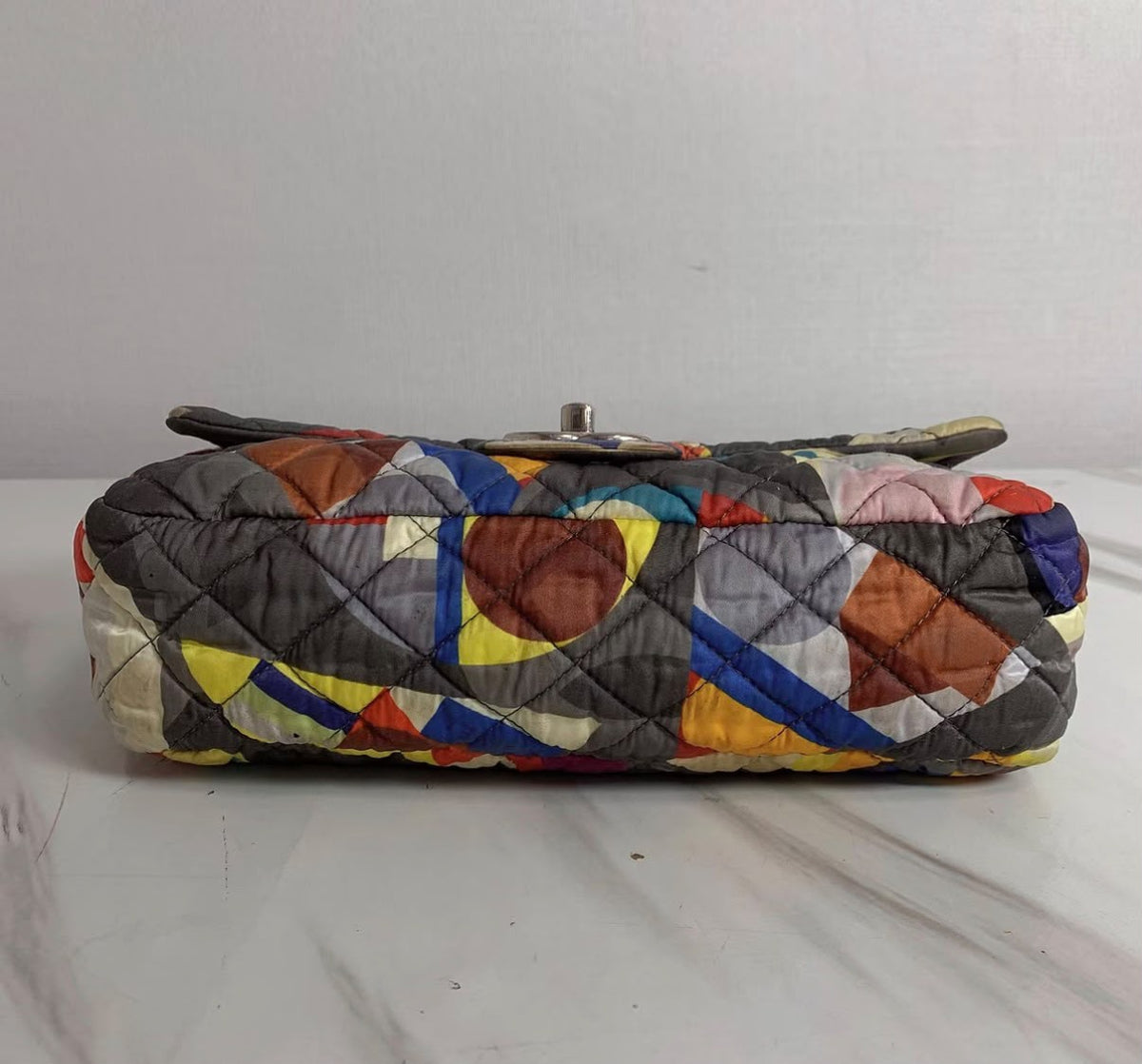 Chanel Abstract Print Quilted Coco Color Flap Bag