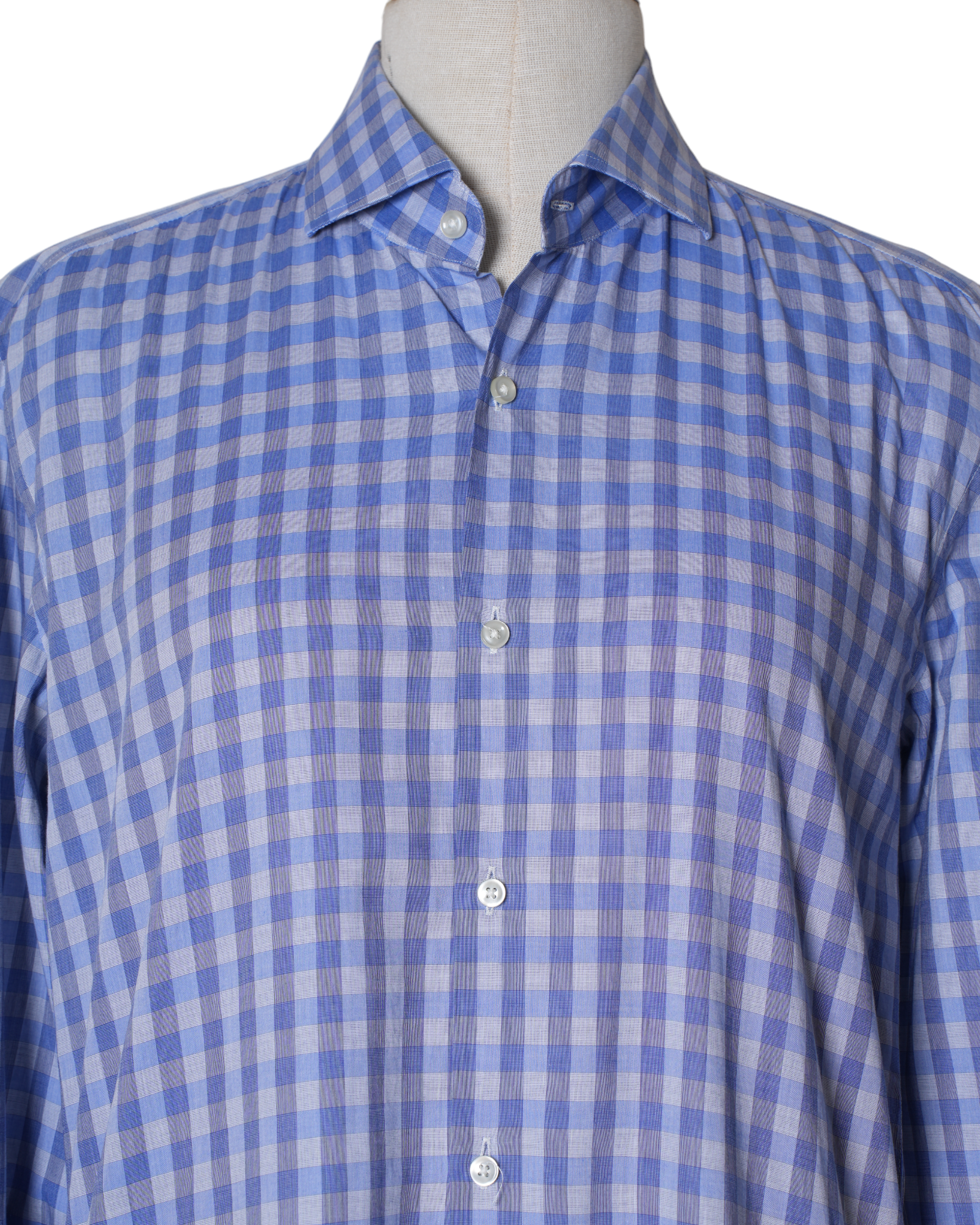 Boss Blue & White Checks Shirt